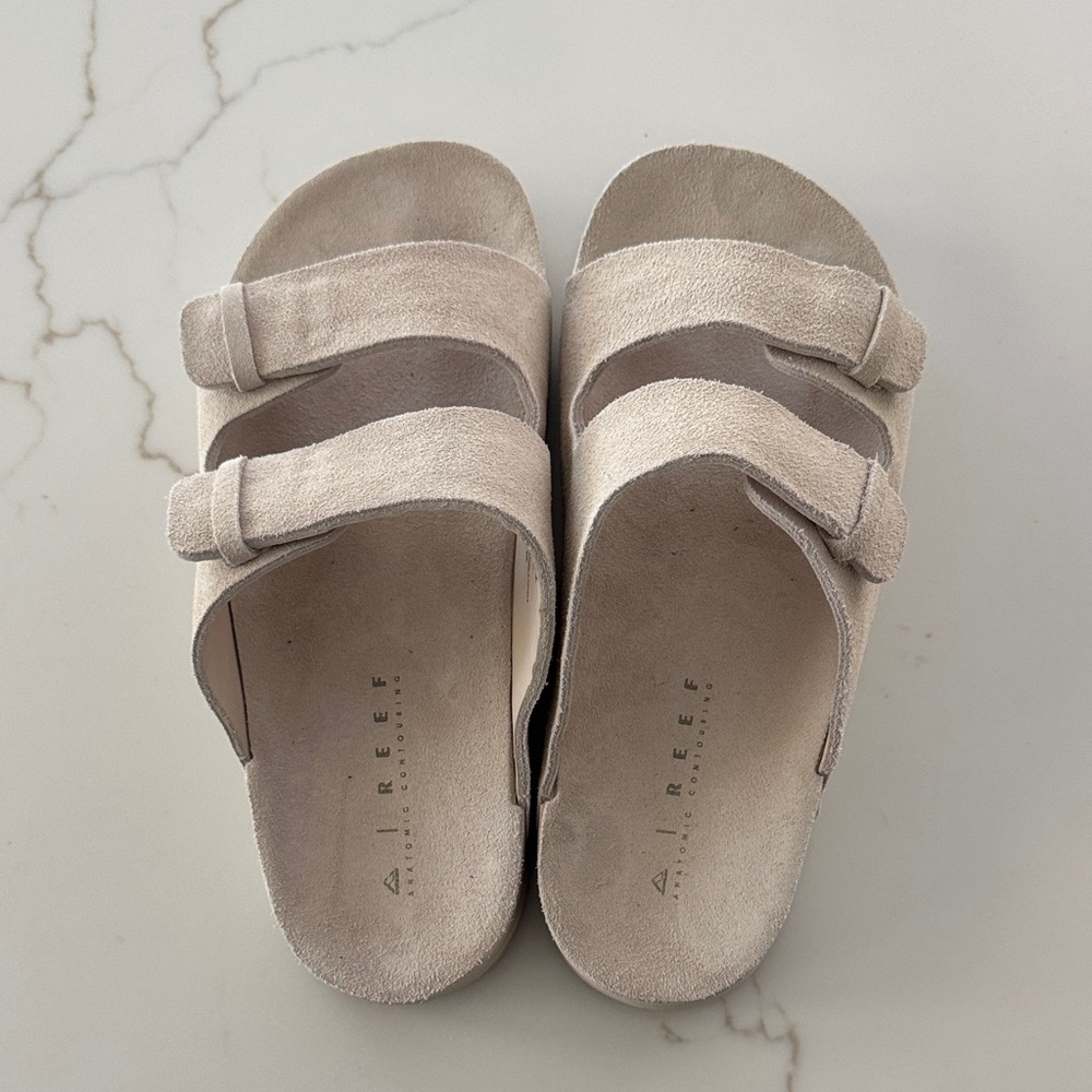 Reef Ojai Two Bar Women's Tan Slide Sandals
